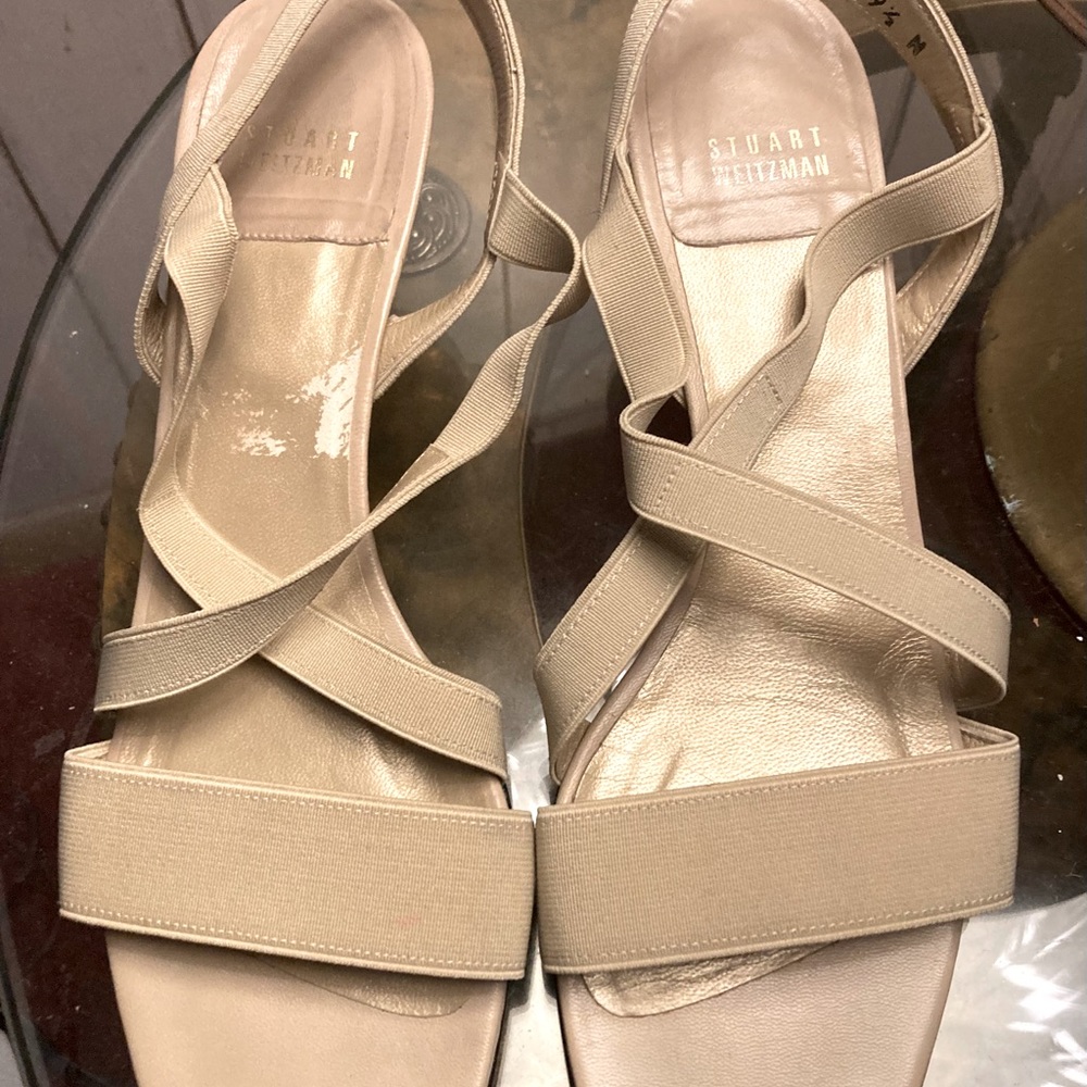 Stuart Weitzman beige dressy sandals